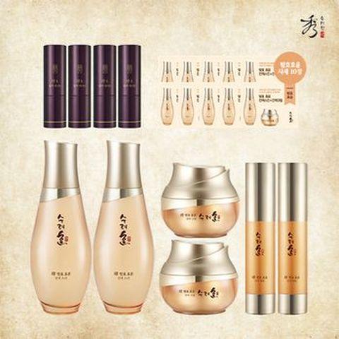 수려한 발효 효윤(스킨+크림+앰플)X2+멀티밤 4종+(스킨 1ml+크림 1ml)X10