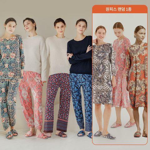 [롯데카드5%할인](모바일)라페어 수딩웜 라운지웨어 풀패키지(셋업1세트+팬츠3종+원피스1종)