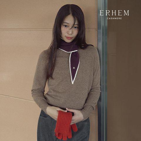 [ERHEM] 에르헴 24 FW 캐시미어100 라운드 풀오버 1종