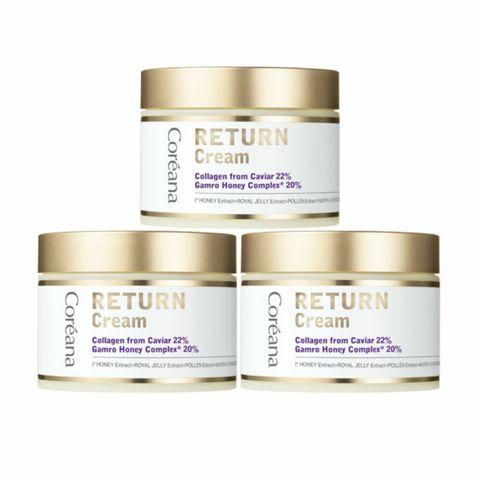 [삼성카드7%할인][내일도착]코리아나 리턴크림 100ml 3통 (1+1+1)