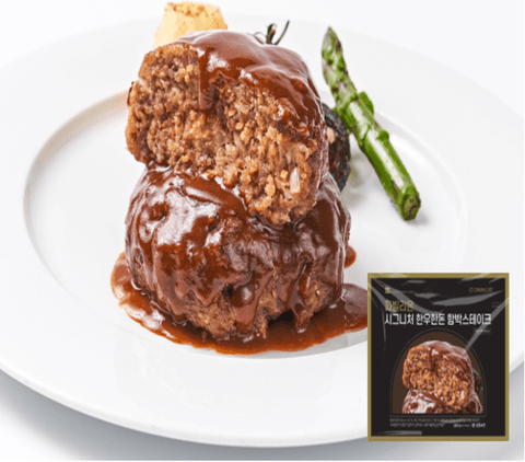 프리미엄 한우한돈 함박스테이크 양송이 혼드뷰x3팩