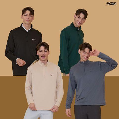 [르까프] 25SS 기능성 데일리 집업 티셔츠 남성 4종 세트