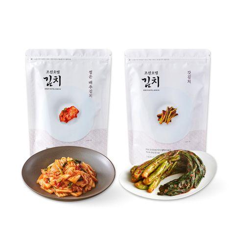 [조선호텔김치] 조선호텔 썰은배추김치 1kg + 갓김치 1kg