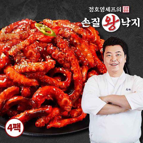정호영셰프의 신선담은 손질왕낙지 170g x 4팩 + 비법담은 볶음소스 50g x 4팩