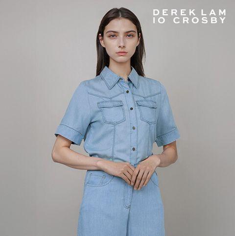 24SS BLUE LINE 텐셀100 데님 썸머 블라우스 2종